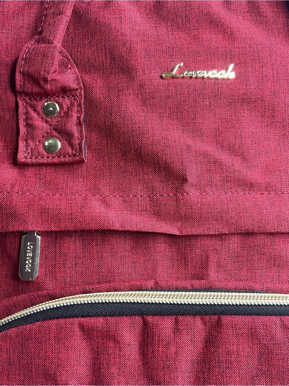 LOVEVOOK Red Travel / Diaper Backpack – Multi-Compartment Laptop & Mom Bag